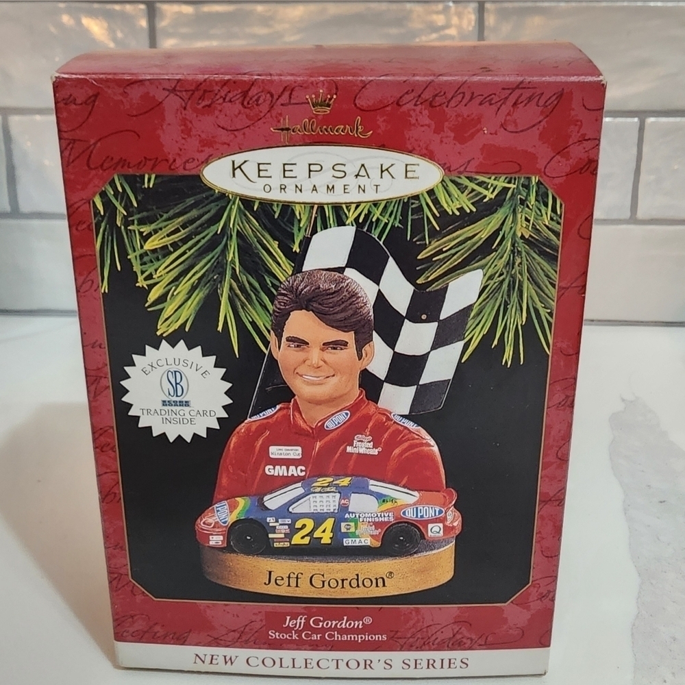 Jeff Gordon #24 NASCAR Hallmark Keepsake Collectors Christmas Tree Ornament 1997